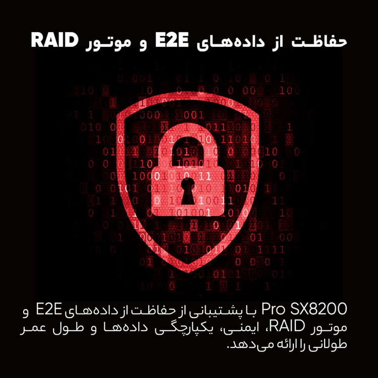 اس اس دی اینترنال ایکس پی جی مدل SX8200 Pro PCIe Gen3x4 M.2 2280 ظرفیت 2 ترابایت