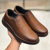 کفش چرم مردانه مدل گالاس عسلی تمام چرم طبیعی گاوی با زیره طبی