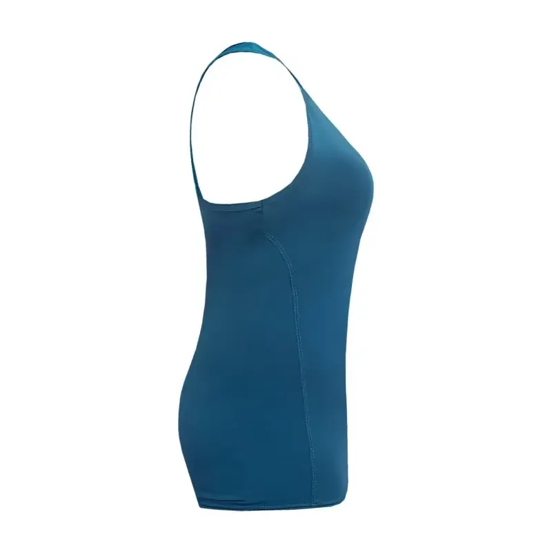 تاپ ورزشی زنانه طرح نایک فلامنت کش حلقه ای کاپ دار رنگ کله غازی سایز L XL 2XL