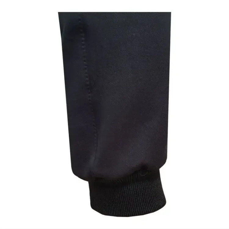 ست تیشرت آستین بلند مردانه طرح ادیداس مدل r 45645 یقه ایستاده جودون ترکيبي دو رنگ شلوار مشکی کمر کش دم پا کش