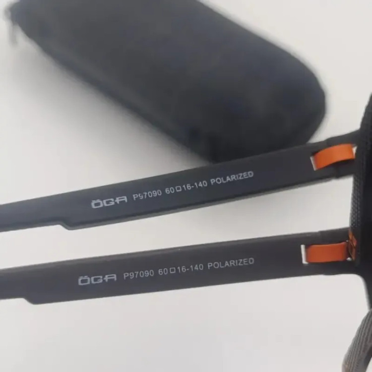 عینک آفتابی اوگا OGA آیتم 97090 پلاریزه UV400 قاب TR90 مستطیلی مشکی قهوه ای