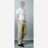 شلوار فول بگ کتان 7 جیب زنانه مدل آراد رنگ آجری و استخوانی سایز 44 تا 50