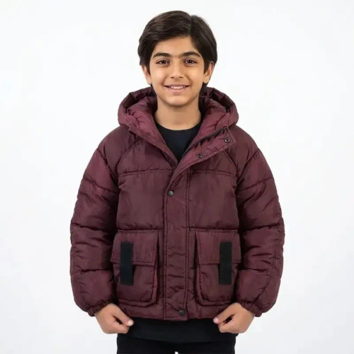 کاپشن باکسی پسرانه زرشکی