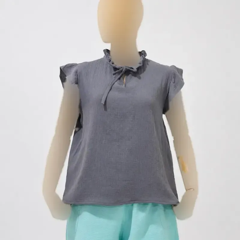 تاپ زنانه دبل فیس کد 1430 جنس وال قد 55 سانتیمتر
