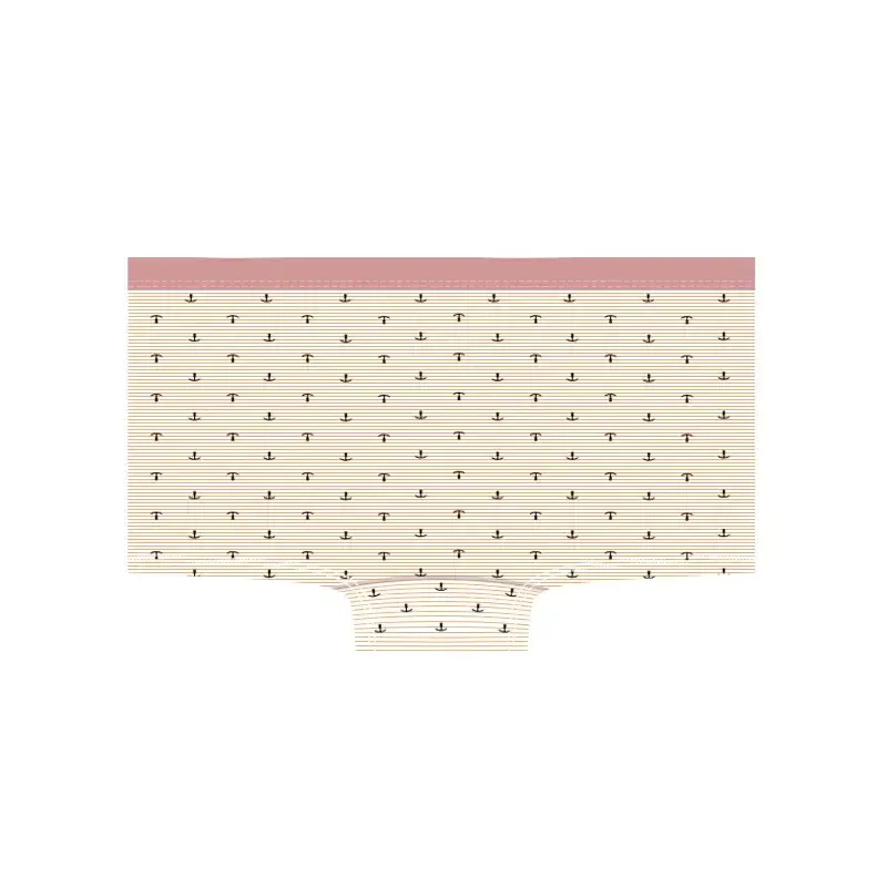 شورت نیم پا زنانه نخ و پنبه طرح راه راه و لنگر برند ماریا سایز فری فریز سایز بغل پهن ضد تعریق