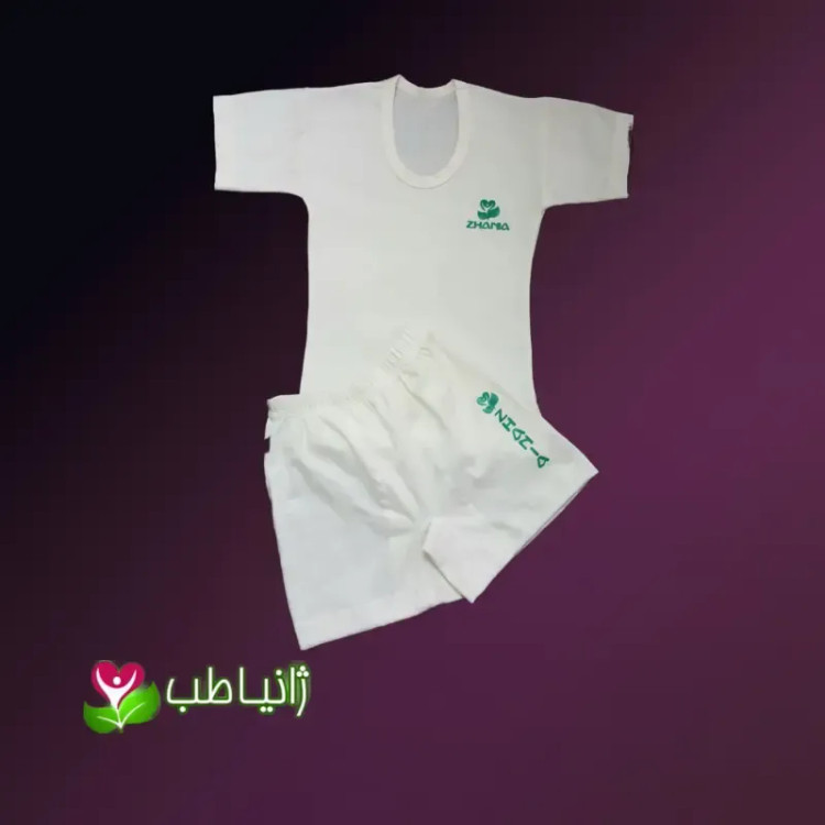 زیرپوش و شورت پادار بچه گانه ژانیاطب صدرصد نخی گیاهی ضد بو و قارچ مناسب پسرانه و دخترانه