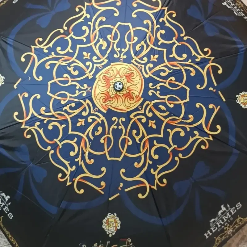 چتر اتوماتیک لوکس برند هرمس ضدباد پارچه نانو