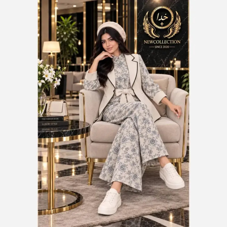 کت و اورال پاییزه آپامه جنس لینن نچرال اعلا رنگ بندی متنوع سایز فری