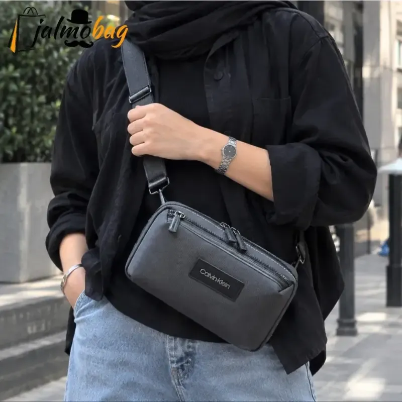 کیف دوشی دستی اسپرت کلوین کلاین پارچه برزنتی آب گریز سه کاره