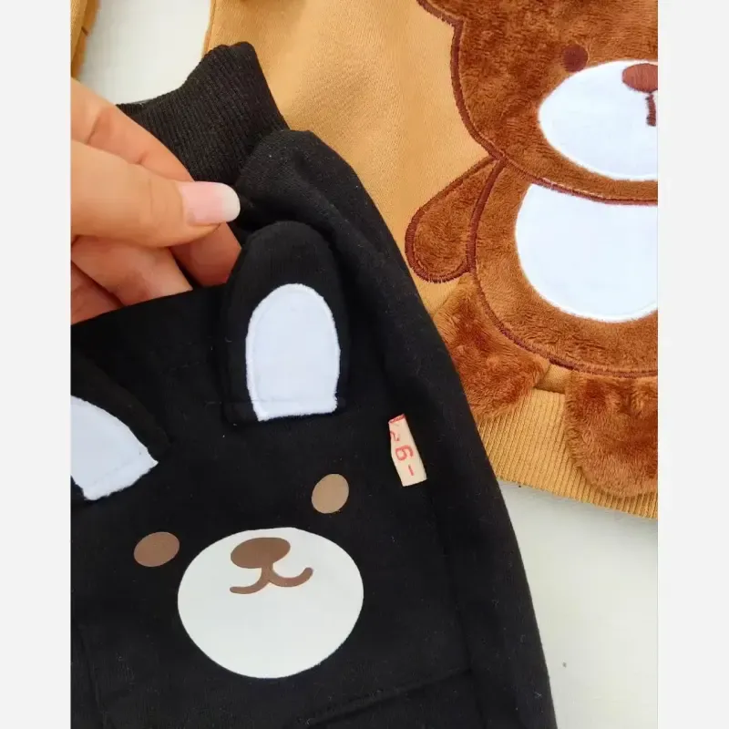 ست دورس و شلوار بچگانه طرح خرسی اسپرت وارداتی پاییزه