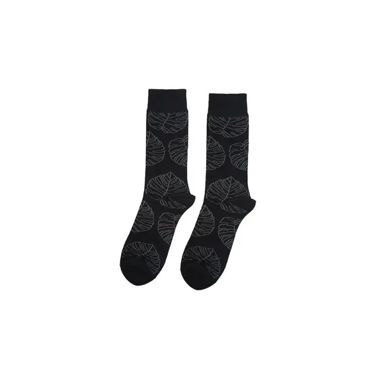 جوراب مردانه ساقدار طرح برگ نخی فری سایز 40 تا 44 (تخفیف‌دار)