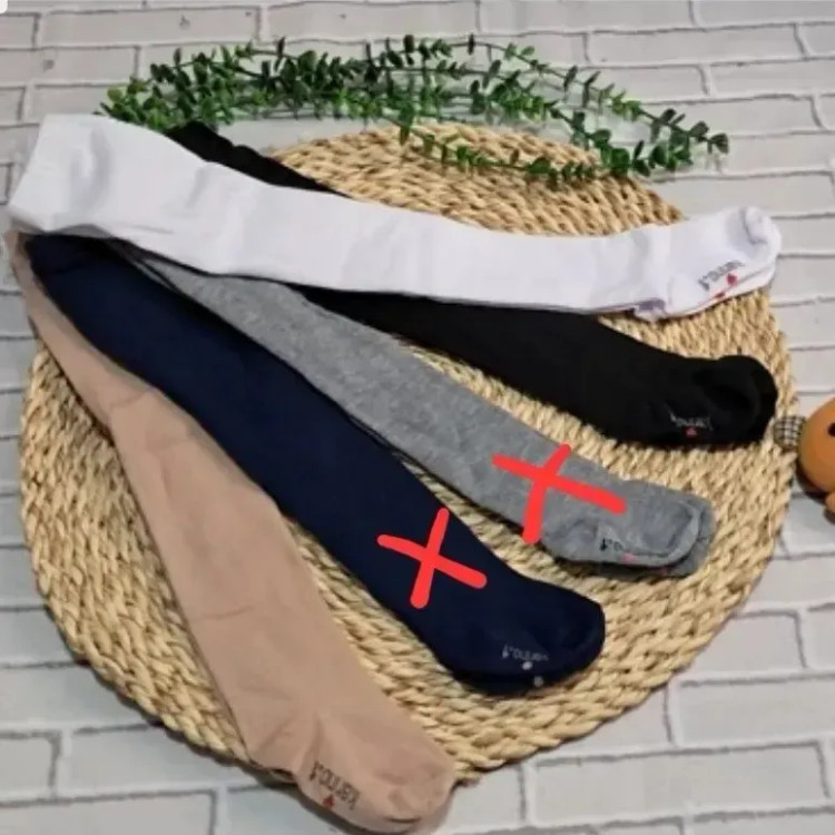 جوراب شلواری دخترانه نخ پنبه فاق بلند ساده رنگی (تخفیفدار)