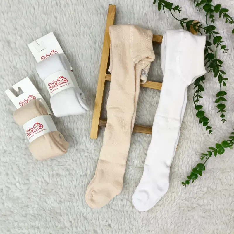 جوراب شلواری توکرکی حوله ای نوزادی دخترانه ترک ضخیم پاییزه نخی نرم لطیف سایز 6 تا 18 ماه (تخفیف‌دار)