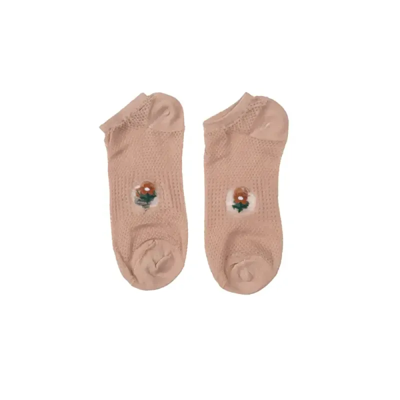 جوراب مچی زنانه وسط حریر طرح شاخه گل سایز 36 تا 40 (تخفیف دار روی 3 عدد)