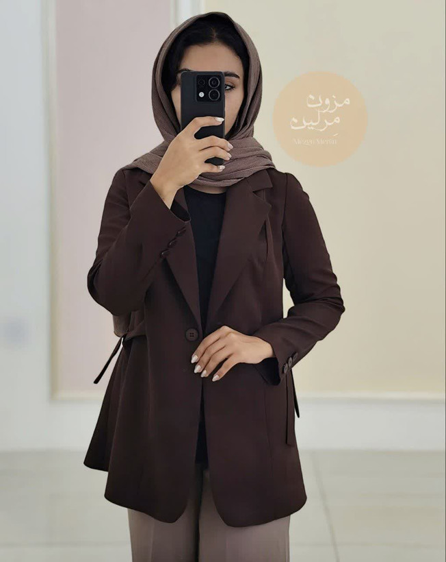 کت زنانه سوپر مازراتی یقه انگلیسی مدل پاپیون ( سفارشی بپوش)