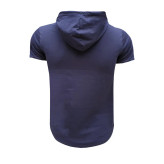 ست تی شرت و شلوار مردانه مدل gor پنبه یکرو نخ آستین کوتاه کلاهدار
