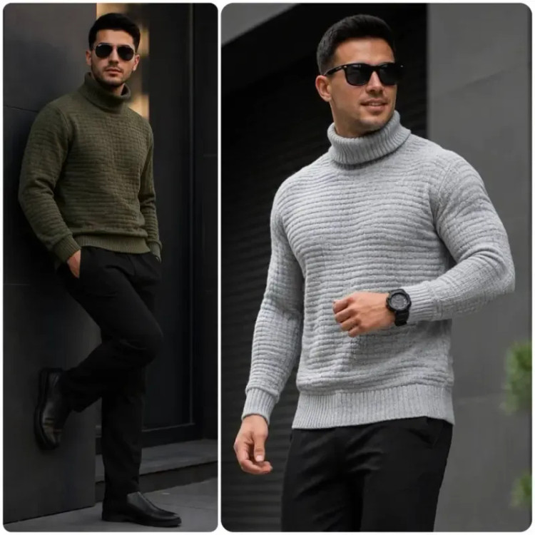 بافت مردانه طرح حصیری فری سایز تنوع رنگ