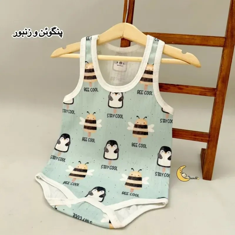 بادی رکابی بچگانه کوالا کیدز نخ پنبه کبریتی زیردکمه