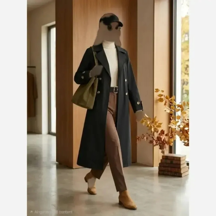 ترنچ کت زنانه جنس کتان زارا آسترکشی کامل سایزبندی